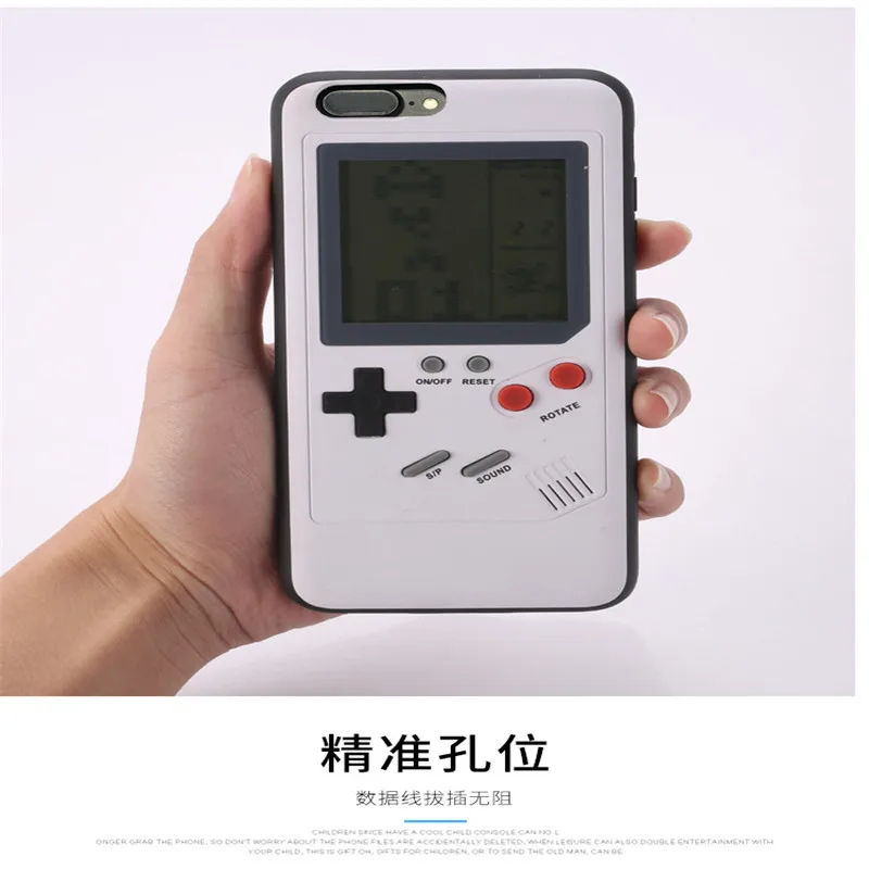 10pcs/lot Navpeak GB Gameboy Tetris Phone Case Game Console for Apple 7plus Tetris for iPhone X 6plus 6s 7 7plus 8 8plus