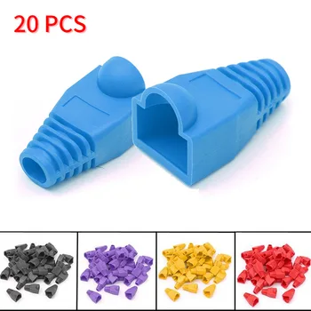

20PCS for RJ45 CAT5 / 6 Plug Protection Head Cover Rubber Modular Connector Guide Cap