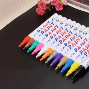 

Portable Smooth And Comfortable Write Smoothly Color Pen Tire Rubber Metal Permanent Paint Graffiti Scratch Mark Pen