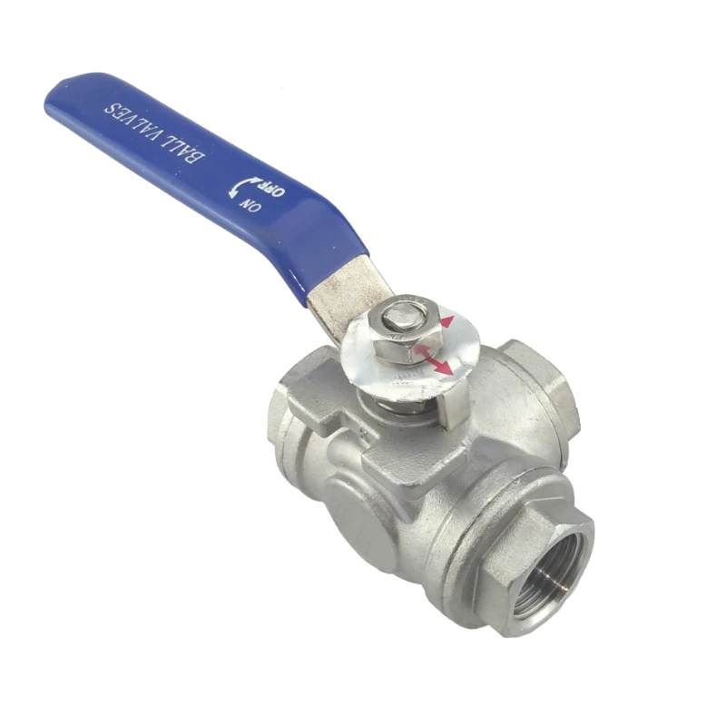 

Female BSPT Three 3 Way T-Port L port Ball Valve Stainless Steel 304