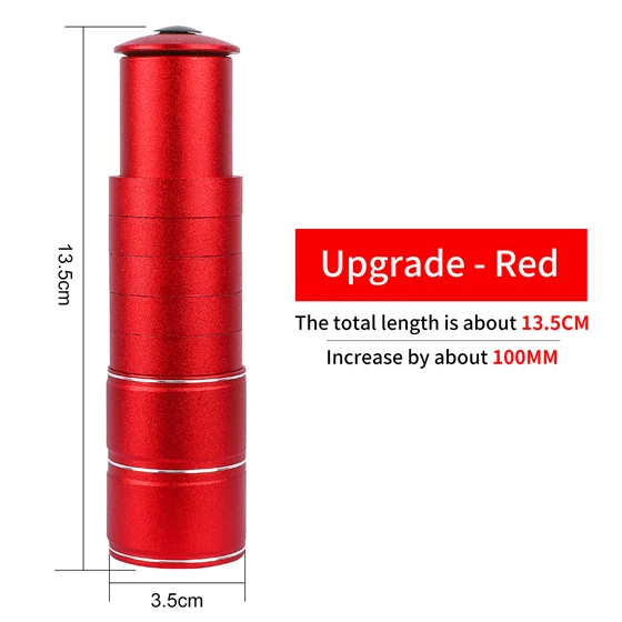 Upgrade-Red West biking велосипедный черенок вилки кронштейн крепления руля Rise Up расширитель расширение стебля более высокий велосипедный адаптер Велоспорт Вилка расширитель запчасти - Цвет: Upgrade-Red