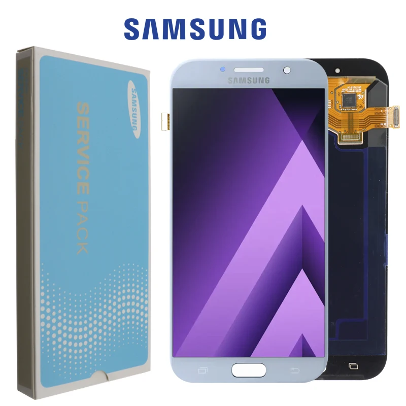 ЖК дисплей Super Amoled 5 7 для Samsung Galaxy A7 2017 A720 A720F с сенсорным экраном и дигитайзером в