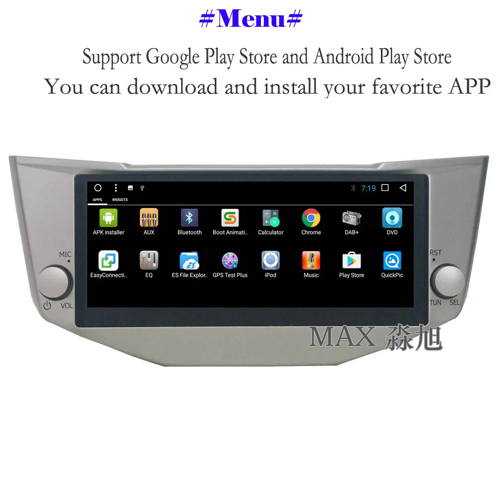 Макс Android 8.1.0 автомобильный dvd плеер для Lexus RX330/RX200/RX350 автомобильное радио Bluetooth