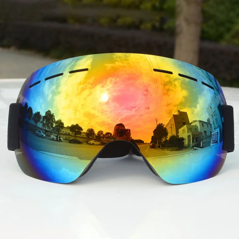 Уличные лыжные очки двухслойные UV400 Анти-туман ветрозащитная большая Лыжная маска очки для катания на лыжах унисекс Снег Сноуборд очки Новые