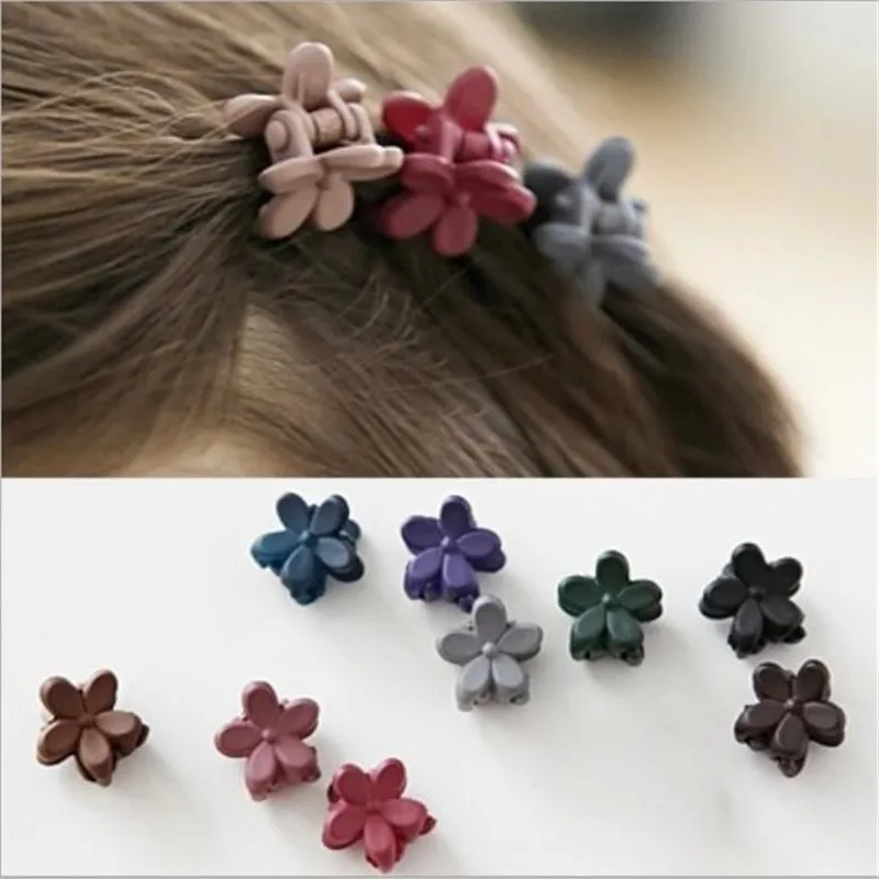 

10 pcs New Fashion Baby Girls Small Hair Claw Cute Candy Color flower Hair Jaw Clip Children Hairpin Hair Accessories