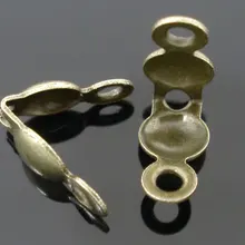 DoreenBeads 150 шт бронзового тона Charlotte ожерелье Обжимные бусины наконечники(подходит 3,2 мм Шаровая цепь) 8*4 мм новинка