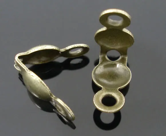 DoreenBeads сплавные бусины наконечники (крышка узла) раскладушка с 2 замкнутыми