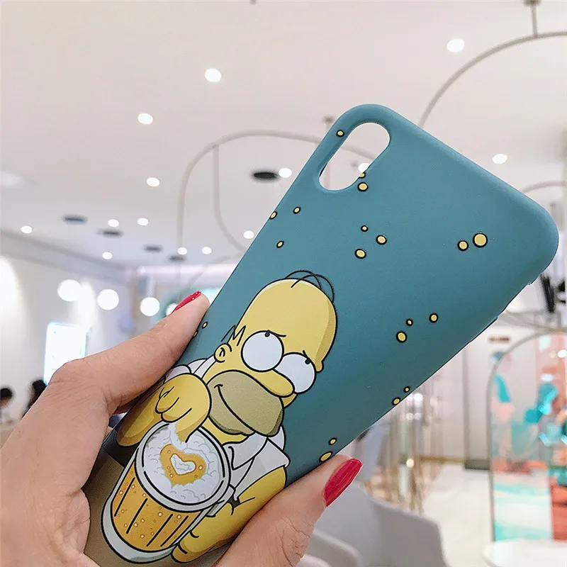 GYKZ чехол для телефона с мультипликационным принтом Homer J. Simpsons для iPhone XS MAX XR X 11 Pro 7 8 6 6s Plus, мягкая силиконовая тонкая задняя крышка, чехлы