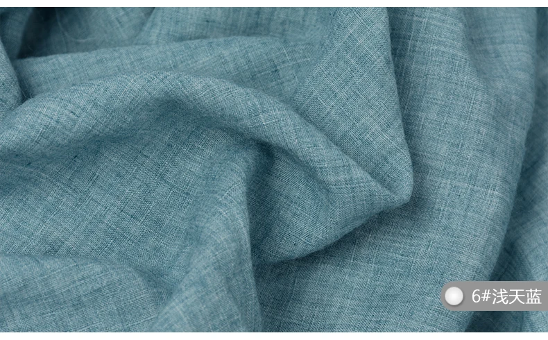 Летняя хлопчатобумажная льняная ткань DIY для рубашек одежды фон 140*100 см морщин ткани шарфы Платье лен хлопок, креп, ткань