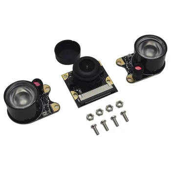 

Focal Adjustable Camera Wide Angle Lens For Raspberry Pi 3B/Plus Night Vision Fisheye Camera 5MP 130 Degree Camera Accessories