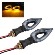 2pcs lot Black Shell Motorcycle Moto Bulb 16 LED Turn Signal Indicator Amber Lights Lamp for