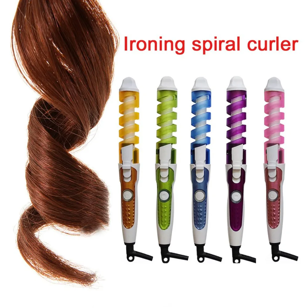 

2018 New360 degree rotatable Electric Curler Magic HairCurler Roller Ceramic Spiral Hair Curling Iron Wand Salon Hair Styling