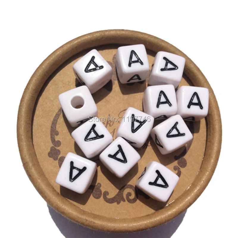 Cuentas De Letras Para Hacer Joyas Cuentas En Forma De Letras De 10mm 50 Uds Para Joyeria De Nombre Letras Grandes Del Alfabeto Agujero Cuentas Gruesas Letras Blancas 100 Pcs Charms Be Charmname Charm