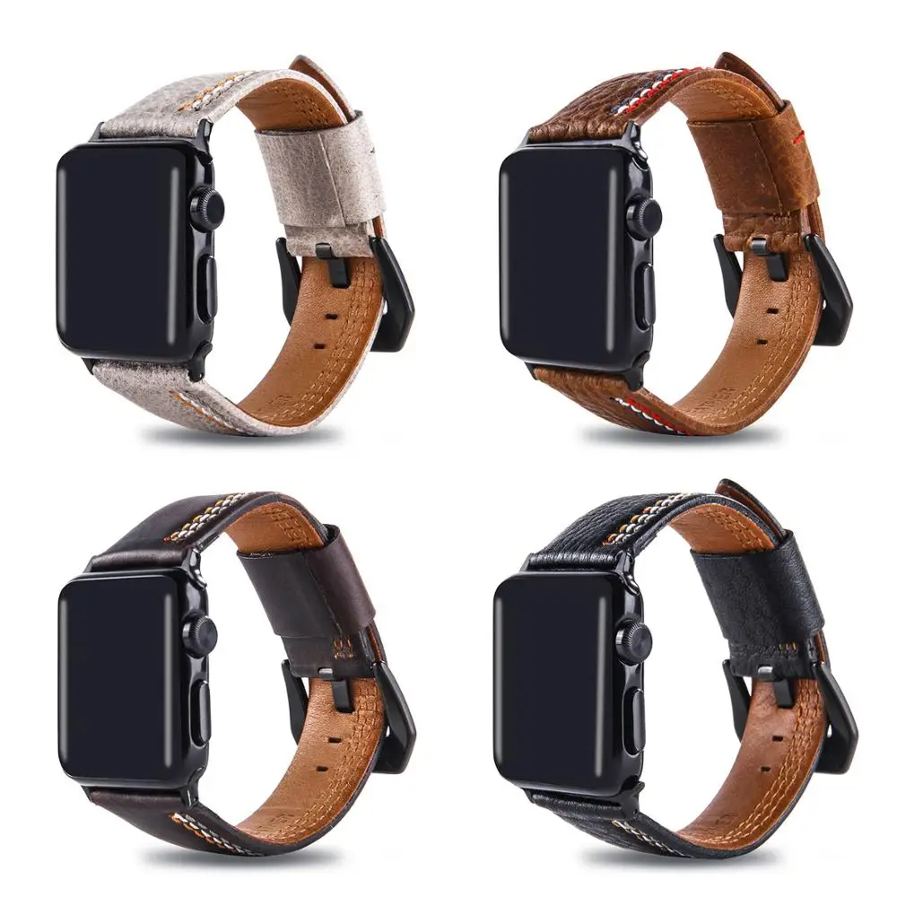 Ремешок из натуральной кожи для Apple Watch Band Series 4/3/2/1 38/40 мм 42/44 мм|Смарт-аксессуары| |