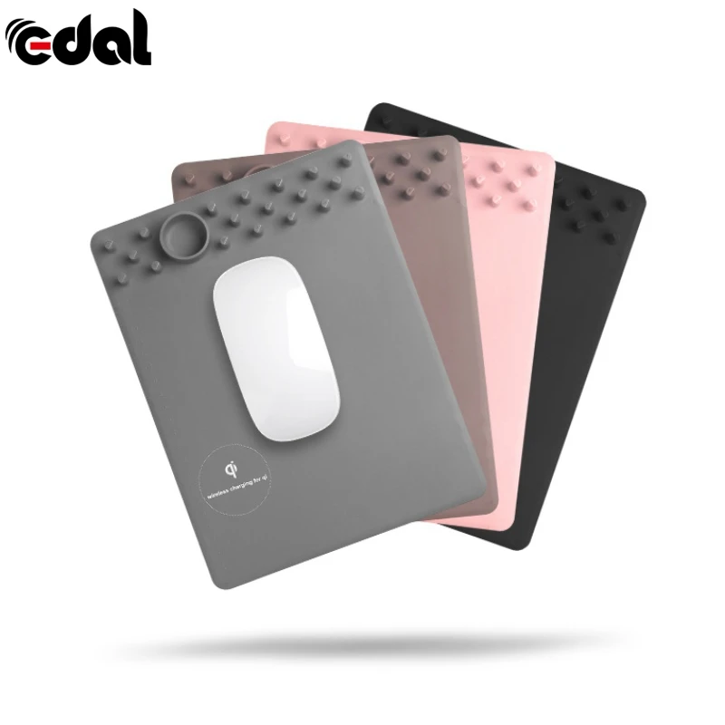 

New Wireless Charging Mousepad Phone Holder Storage Non-slip Multi-function Mouse Pad QI Wireless Gifts
