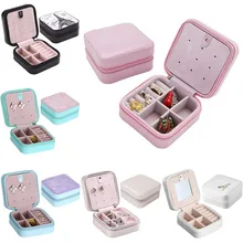 Fashion Mini Joyería Ataúd Caja de Cosméticos de Cuero Bolsa de Viaje Anillo Caja de Maquillaje Caja De Almacenamiento Para La Muchacha Envío Gratis