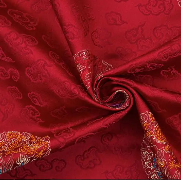 500cm*75cm high quality synthetic silk clouds dragons brocade fabric