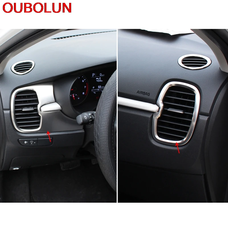 OUBOLUN 5 шт. для Kia Rio 4 2017 нержавеющая сталь воздуховыпускная круглая крышка