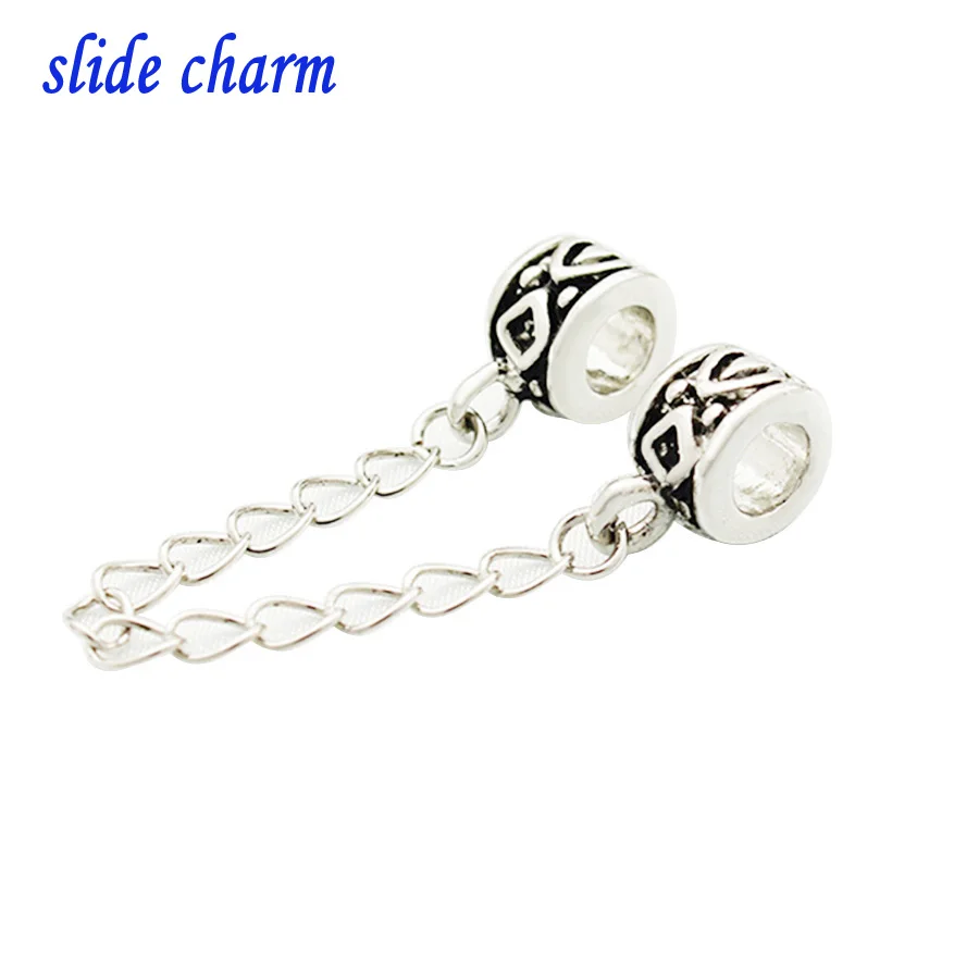 Chaine De Securite Pour Enfant Porte Bonheur Cadeau D Anniversaire Avec Motif De Perles En Noir Et Blanc Livraison Gratuite Adapte A Pandora Bracelets Porte Bonheur Aliexpress