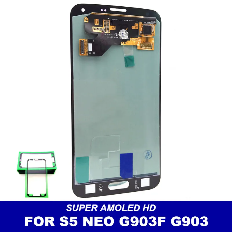 Замена сенсоров LCDs для Samsung Galaxy S5 Neo G903 G903F Super AMOLED ЖК-дисплей телефона с кодирующий