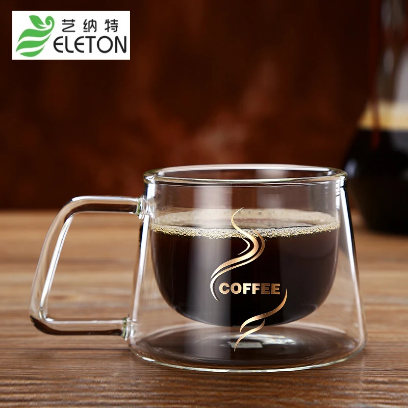 Eleton 2pcs Set Creative Gl Pyrex Insulated Double Coffee Mug Gl Pyrex Insulated Double Coffee Mug