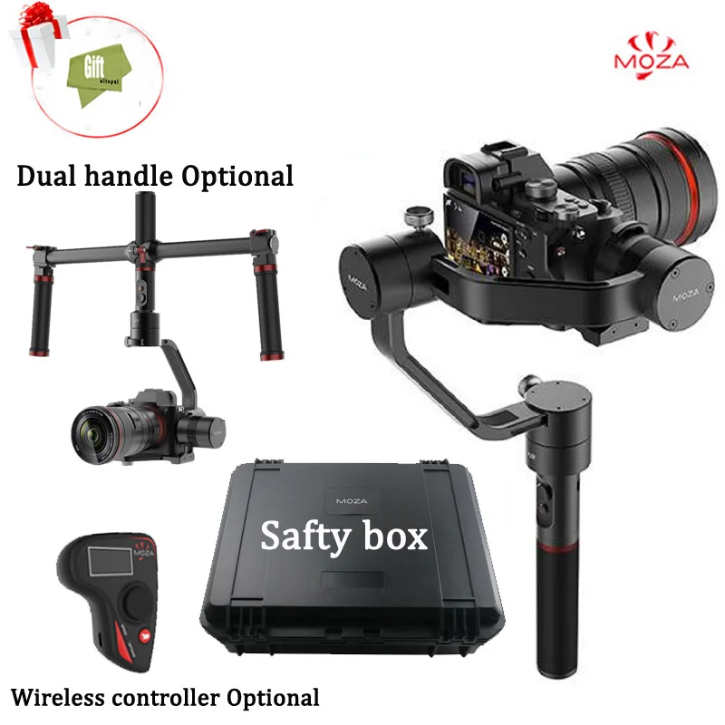 

MOZA Air 3 Axis DSLR Gimbal Handheld Stabilizer Dual handle Case For Canon SONY A7 Cameras Load 2.5KG VS Zhiyun Crane