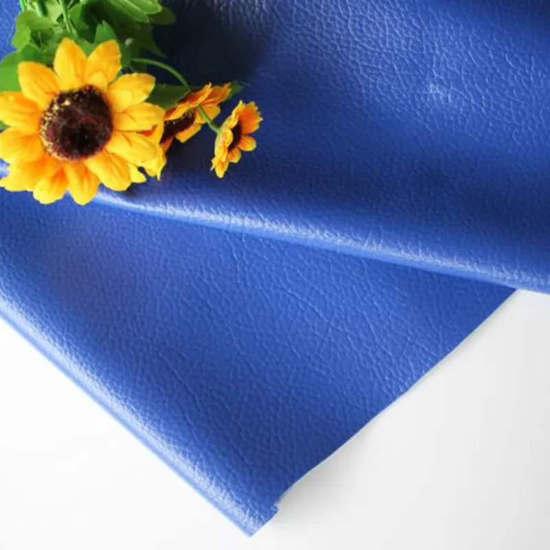 

Royal Blue DIY Sewing Patchwork Leather Fabric Synthetic Pu Leather Fabric Material Plain Color Printed Faux Artificial Leather