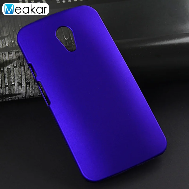 Матовый пластиковый Coque чехол 5.0For Moto G2 чехол для Motorola Moto G2 Xt1068 Xt1063 Xt1069 чехол для телефона - Цвет: blue