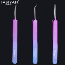 Прямой Изогнутый пинцет из нержавеющей стали зажимной Пинцет ресницы Comedone средство для удаления прыщей и угрей дизайн ногтей горный хрусталь, драгоценный камень инструмент для поднятия