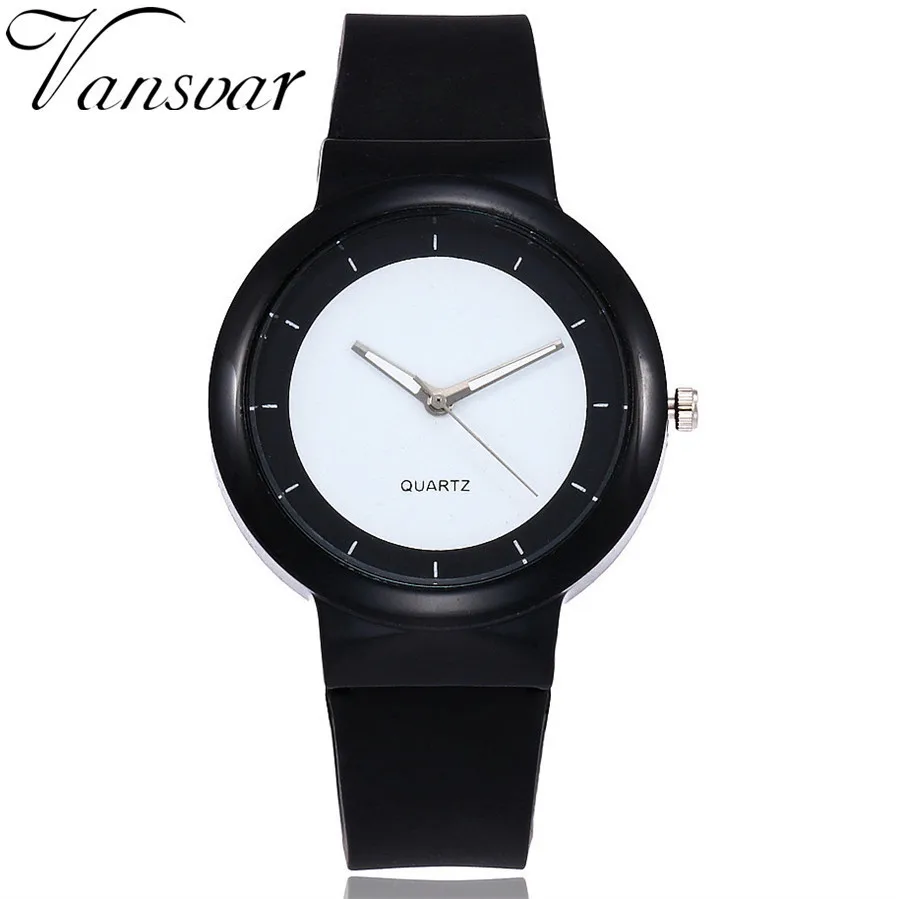 

Vansvar Brand Fashion Jelly Silicone Women Watches Luxury Leather Casual Ladies Quartz Clock Wristwatches Clock Montre Femme