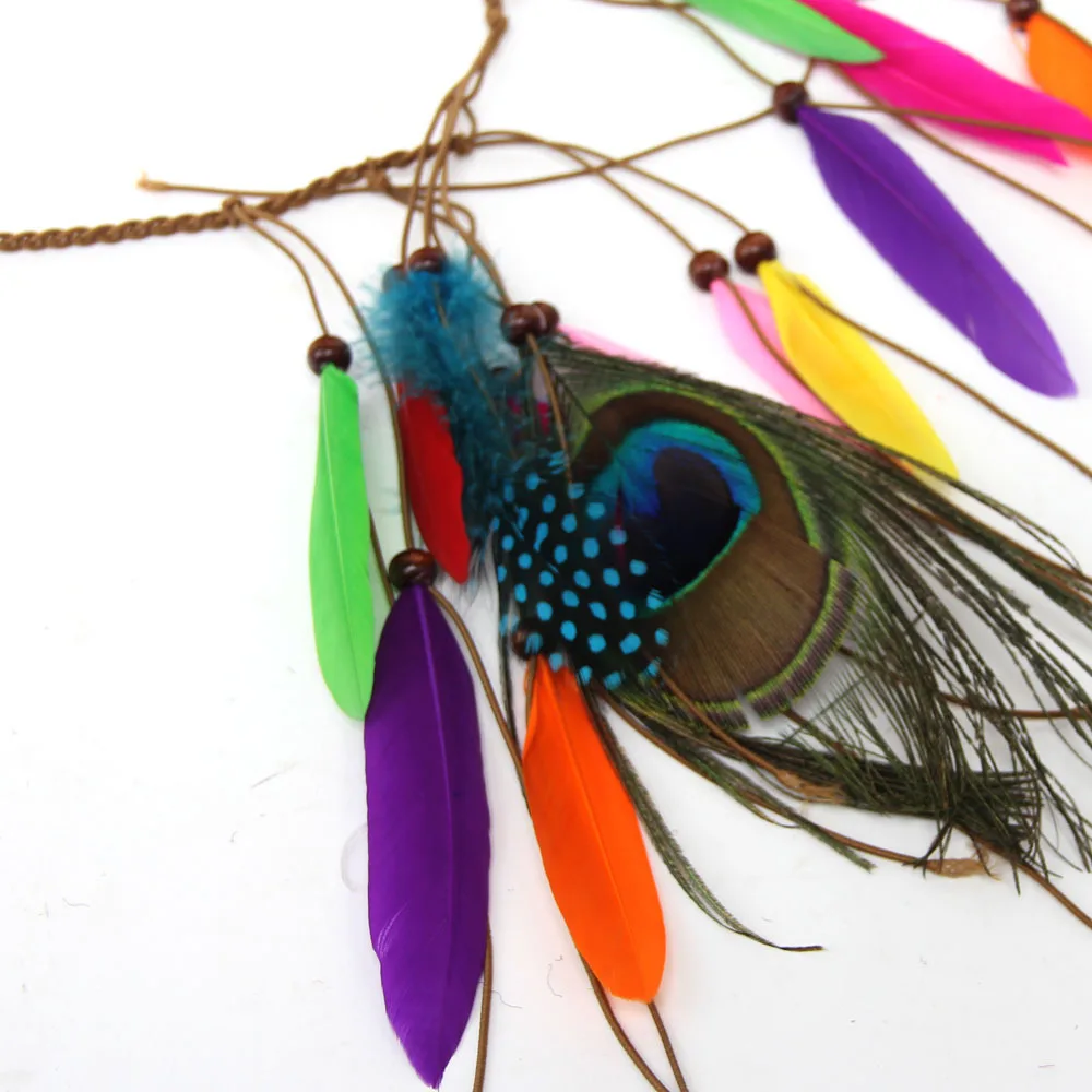 Indian Native American Style Head Band With Wild Feathers Hair Wear Indian Native American Style Head Band With Wild Feathers Hair Wear