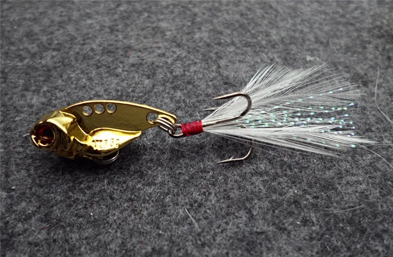1pcs 5g/10g/15g Metal vib with Treble hooks pesca jig artificial bait spoon fishing bait cicada lure bass vib