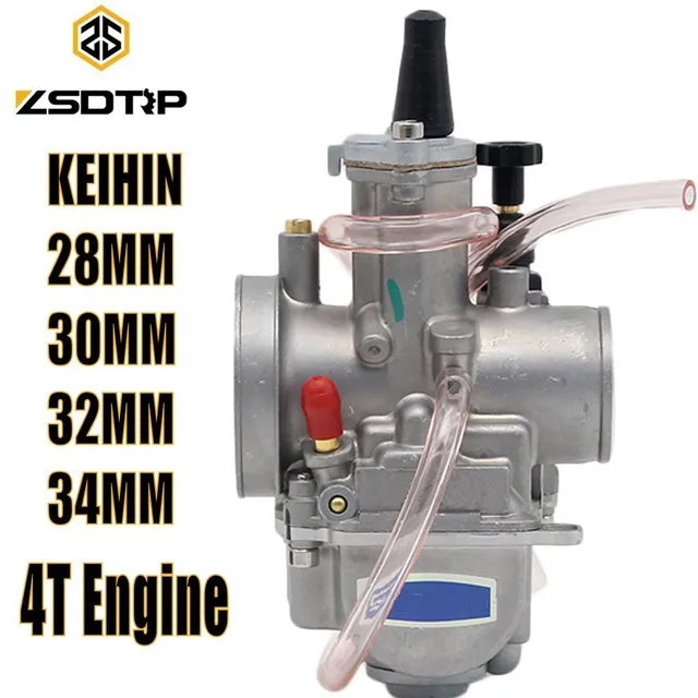ZSDTRP Motorcycle 4T Engine Keihin Carburetor Carburador 28 30 32 34mm