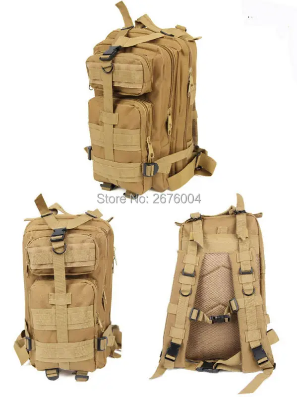 Tactical Molle 3P Assault Backpack Outdoor Sports Military Camping Hiking Climbing Rucksack Trekking Hunting Bag