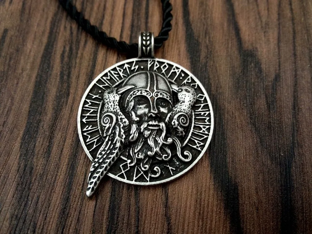 1 шт. модное ожерелье ювелирные изделия odin с воронами подвеска викингов амулет