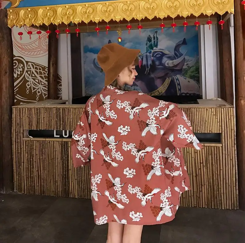 Традиционное японское кимоно yukata женское японское короткое платье свободная одежда kimomo японский кардиган кимоно Японские Женские haori - Color: Style 17