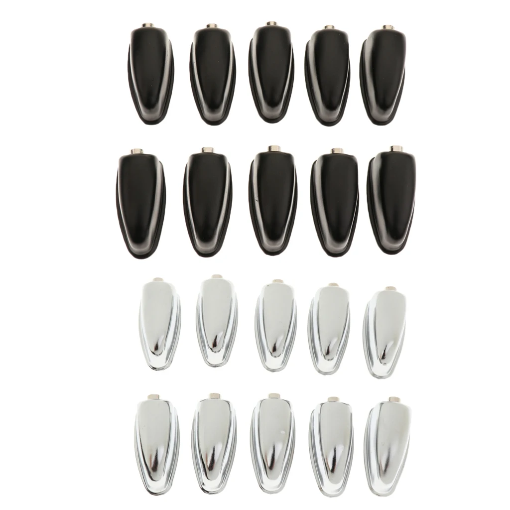 10 Pieces Finest Iron Bass Drum Claw Hooks Percussion Snare Drum Lugs Percussion  Instruments Accessory Silver/Black
