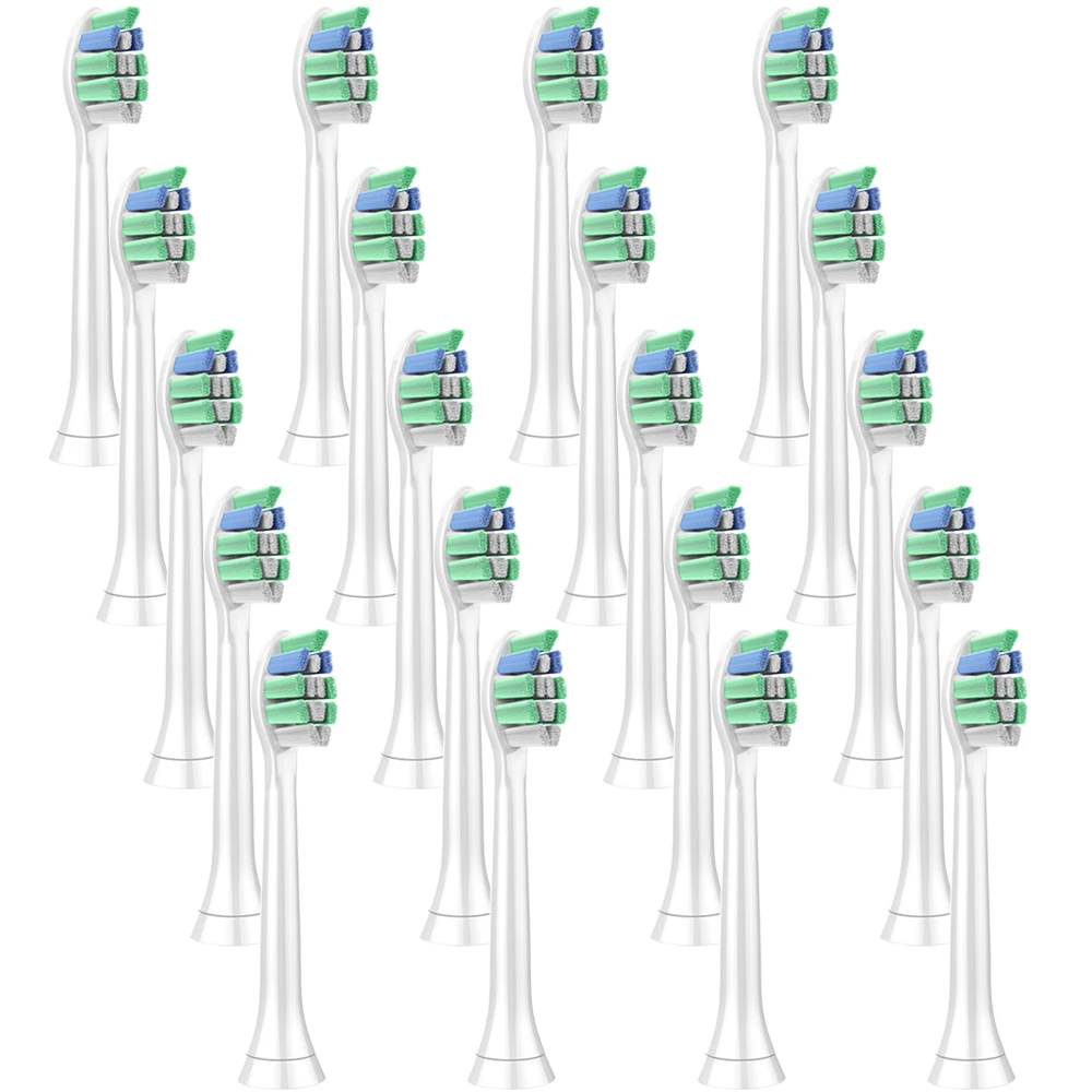 

20 PCS Reaplacement Toothbrush Heads for Philips Sonicare Electric Brush Heads HX6511 HX6512 HX6520 HX6530 HX6552 HX6581 HX6582