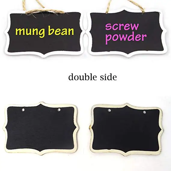 Black Vintage Style Chalkboard Sign Message Board with Jute Han.. Free Shipping