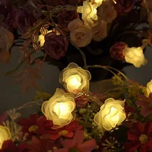 3M30 светодиодный роза романтический свадебный цветок теплый белый Рождество День Святого Валентина Декор Свет Строка дома и сада