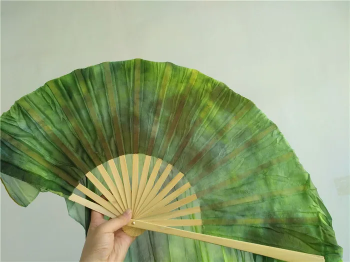 Япония Горячая танец живота Tye окрашенный шелк веер вуали 180*90 см Высокое качество