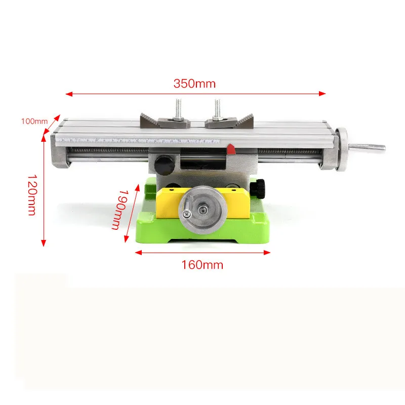 

1pcs Mini micro drilling and milling machine drill stand BG6350 Multi-function cross table high precision slide table 350*120mm