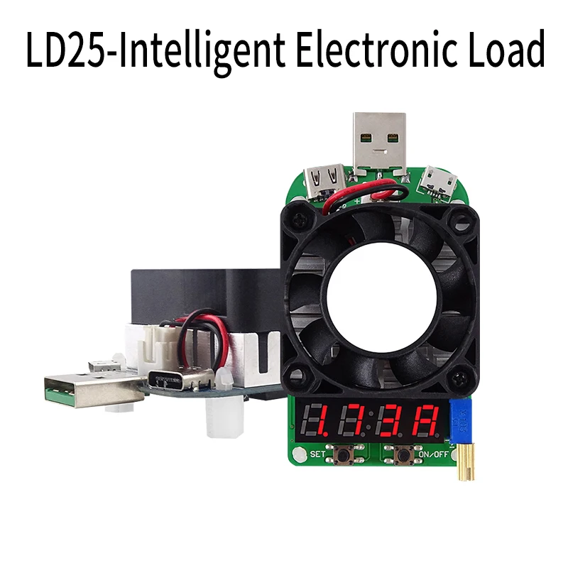 

LD25/LD35 USB Interface Electronic Load Resistor Discharge Battery Test LED Display Fan Adjustable Current Voltage 25W/35W