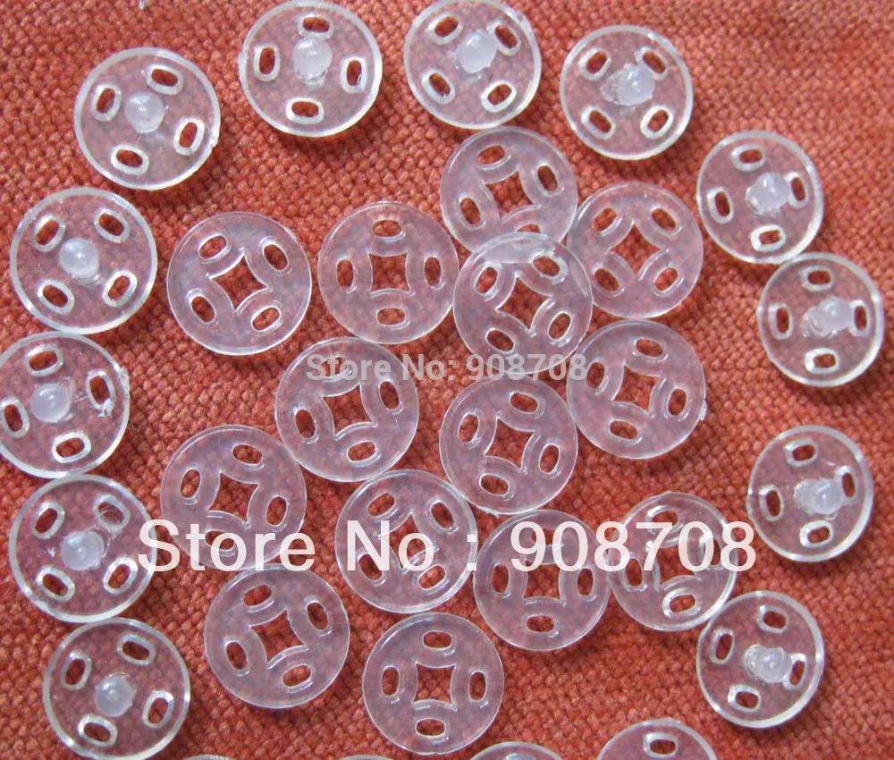 

150 sets Transparent snap buttons 12.5mm round button for kid's clothes Sewing Accessories