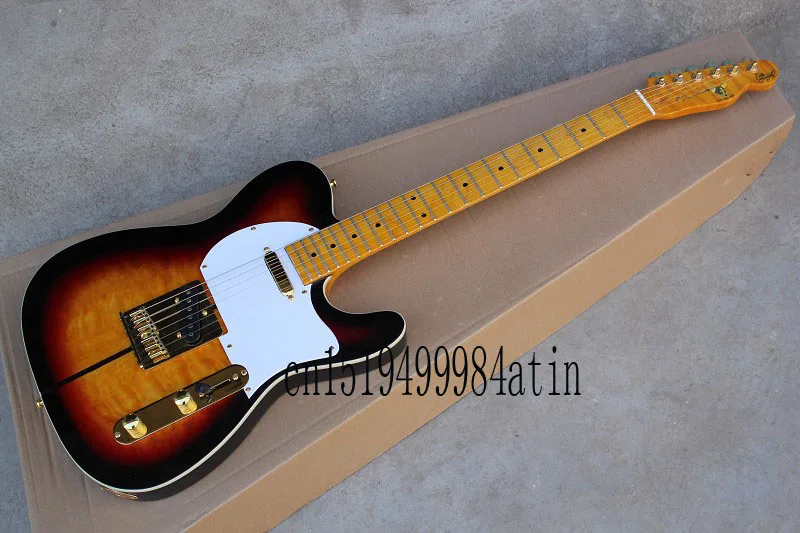 

New Arrival F Telecaster Sunburst Custom Shop TUFF DOG TELE Signature Electric Guitar Golden Hardware @13