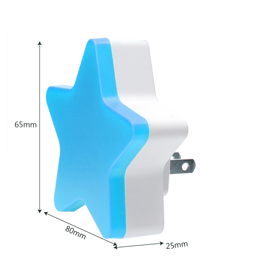 Мини светодиодный ночник звезда с управление световым датчиком детская комната украшение свет розетка лампа подключаемый настенный светильник Домашнее освещение