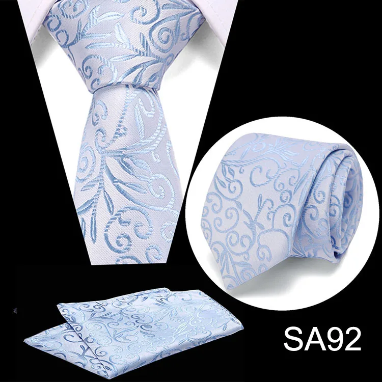 Мода 7,5 см широкий галстук наборы черный/синий/красный Для мужчин шеи галстук платками Для мужчин подарок полиэстер, шелк ручной работы 50 цветов