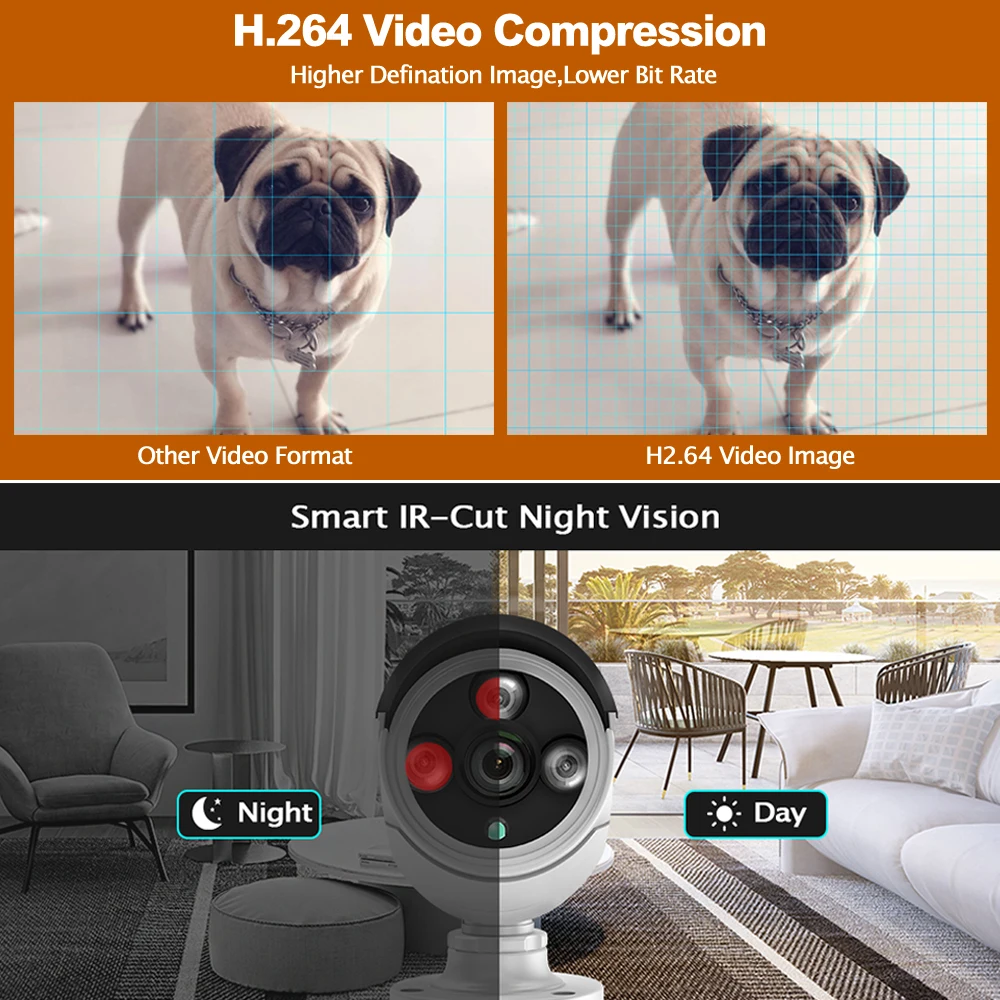 Hiseeu HB612 1080P 2MP 3 6 мм POE Мини Пуля IP камера ONVIF P2P IP66 Водонепроницаемая наружная ИК для