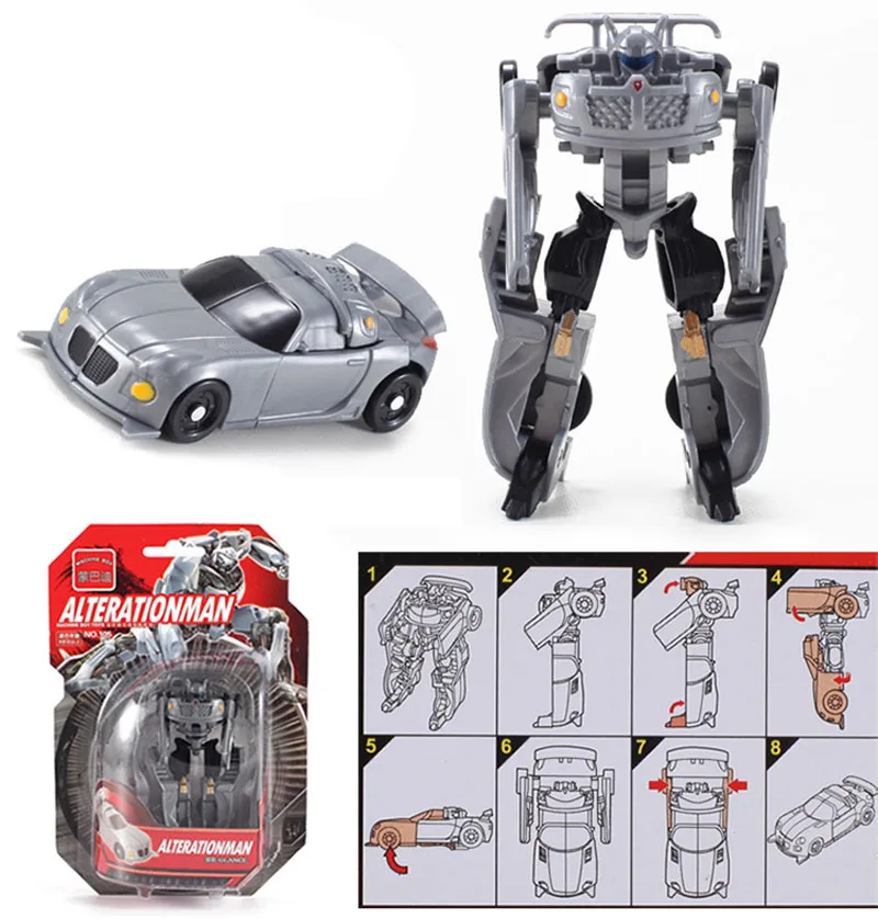 Миниатюрная машинка робот Kitoz фигурка трансформер пластиковая игрушка подарок