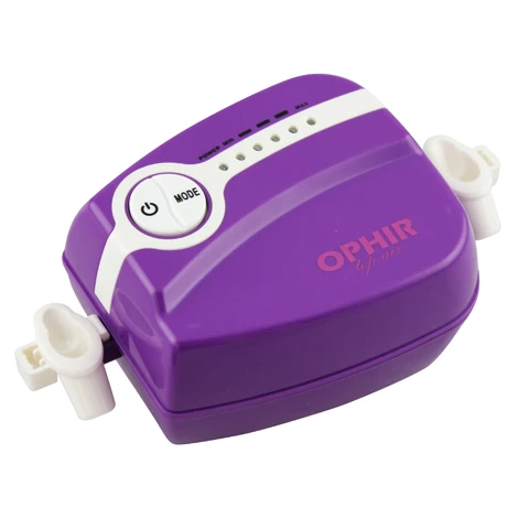 OPHIR 5-Регулируемый мини воздушный компрессор 0,3 ММ Аэрограф набор для временные тату-дизайн ногтей Живопись Макияж инструмент# AC094P+ AC004A - Цвет: Фиолетовый